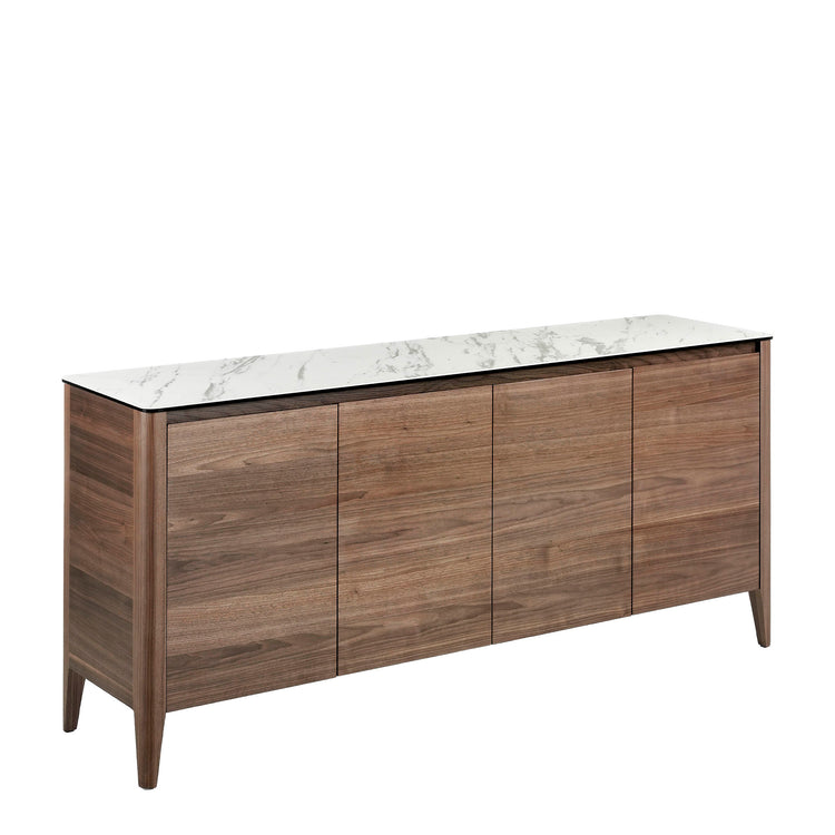 Sideboard with 4 door made of walnut-veneered wood - Angel Cerdá S.L