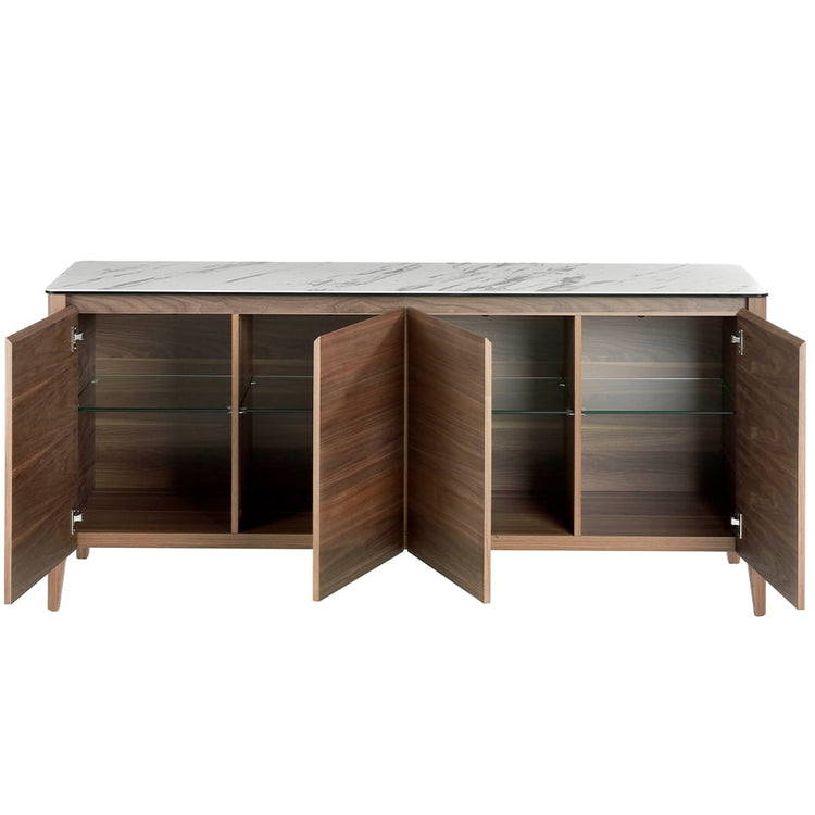 Sideboard with 4 door made of walnut-veneered wood - Angel Cerdá S.L