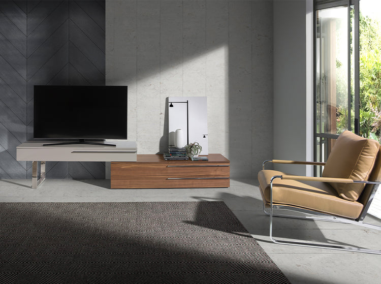 TV stand with leg and handles in stainless steel - Angel Cerdá S.L