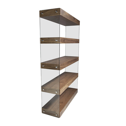 Bookshelves in walnut veneered wood - Angel Cerdá S.L