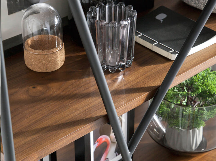 Steel bookshelf with wooden shelves - Angel Cerdá, S.L.