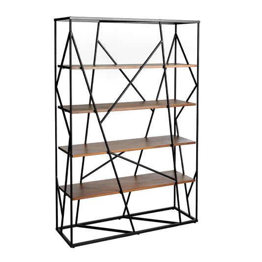 Steel bookshelf with wooden shelves - Angel Cerdá, S.L.