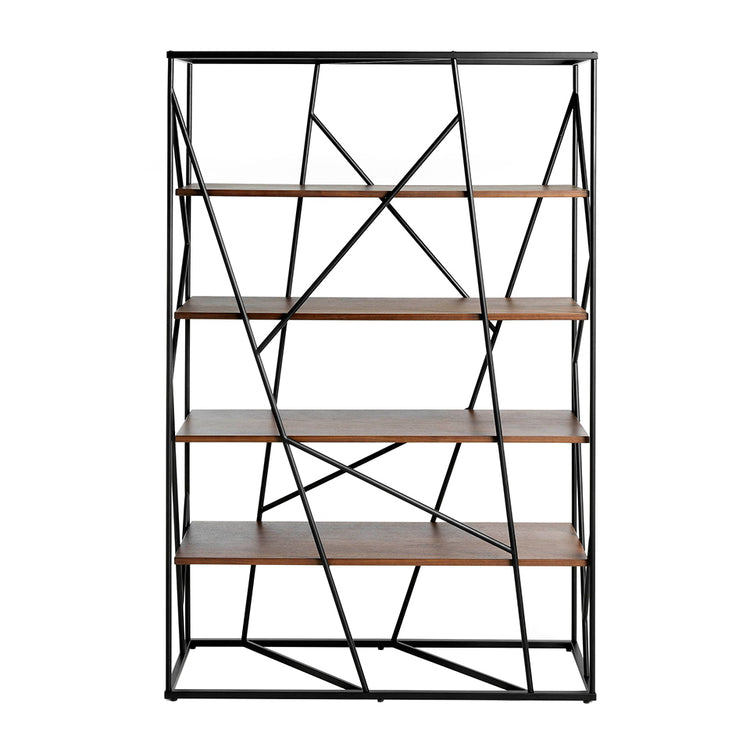 Steel bookshelf with wooden shelves - Angel Cerdá, S.L.