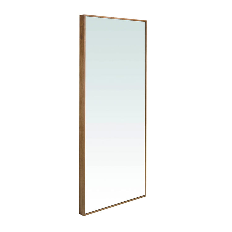 Wooden standing mirror with natural walnut finish - Angel Cerdá