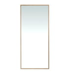 Wooden standing mirror with natural walnut finish - Angel Cerdá