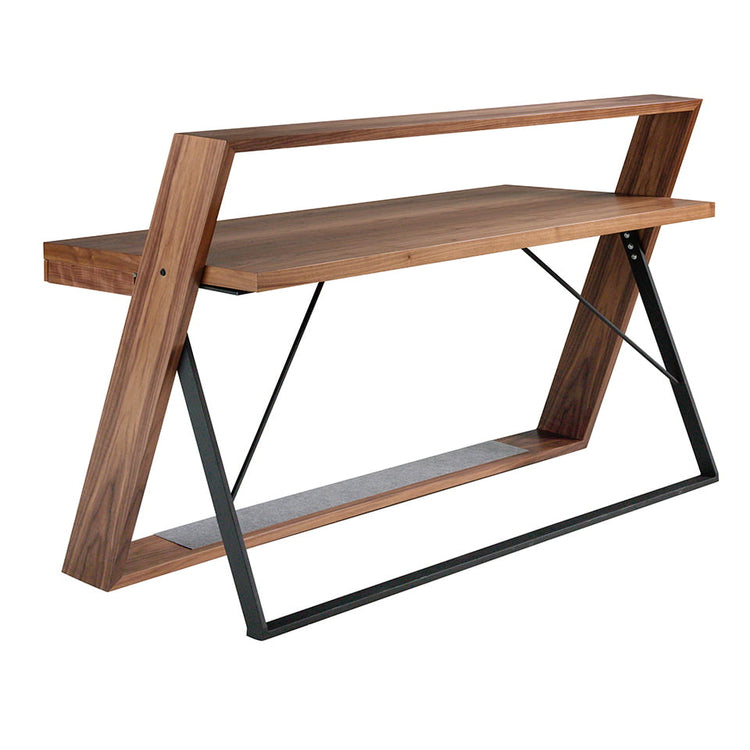 Rectangular walnut and steel office desk - Angel Cerda S.L