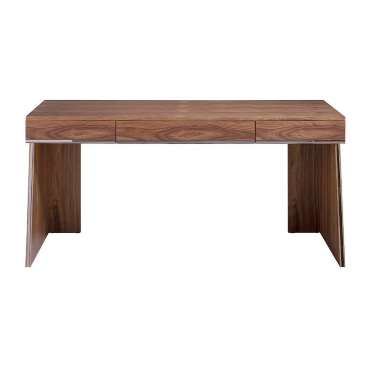 Walnut office desk with steel details - Angel Cerda S.L