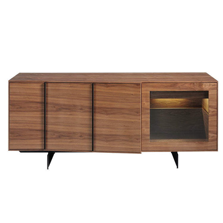 Walnut and crystal sideboard with interior lighting - Angel Cerda S.L