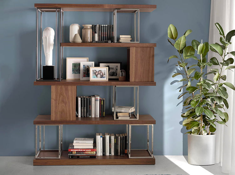 Shelf walnut and steel - Angel Cerda S.L