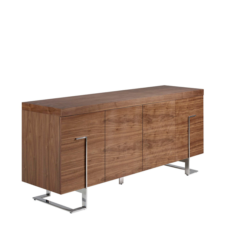 Walnut and chromed stainless steel sideboard - Angel Cerda S.L