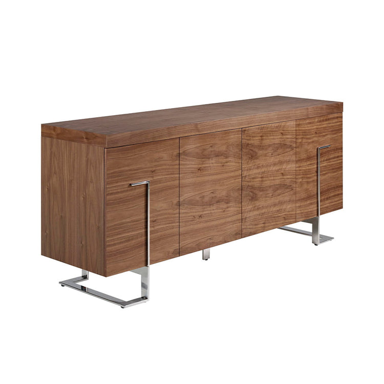 Walnut and chromed stainless steel sideboard - Angel Cerda S.L