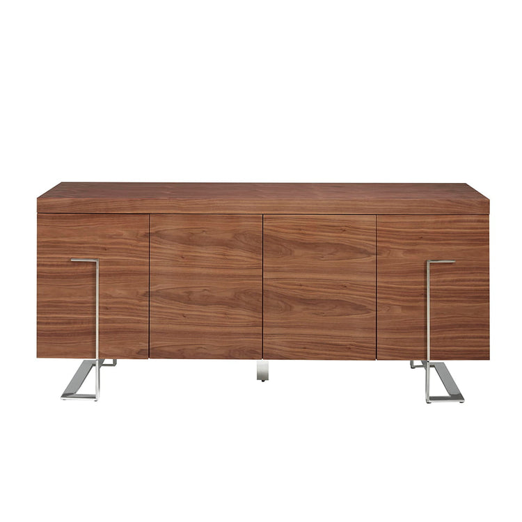 Walnut and chromed stainless steel sideboard - Angel Cerda S.L