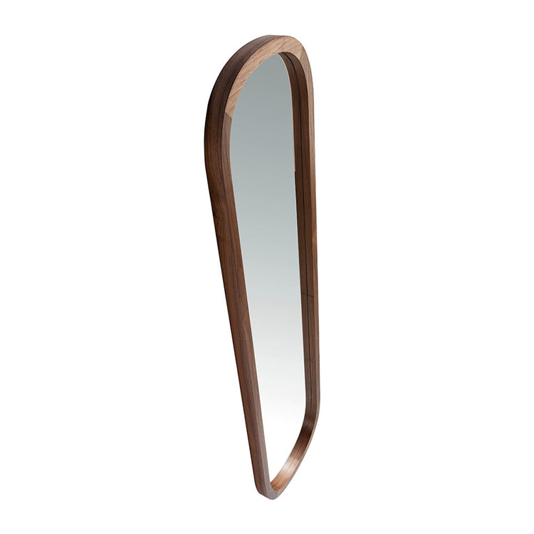 Walnut wood wall mirror-Angel Cerdá