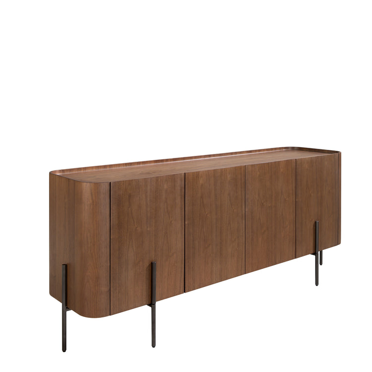 Sideboard walnut and matt steel-Angel Cerdá