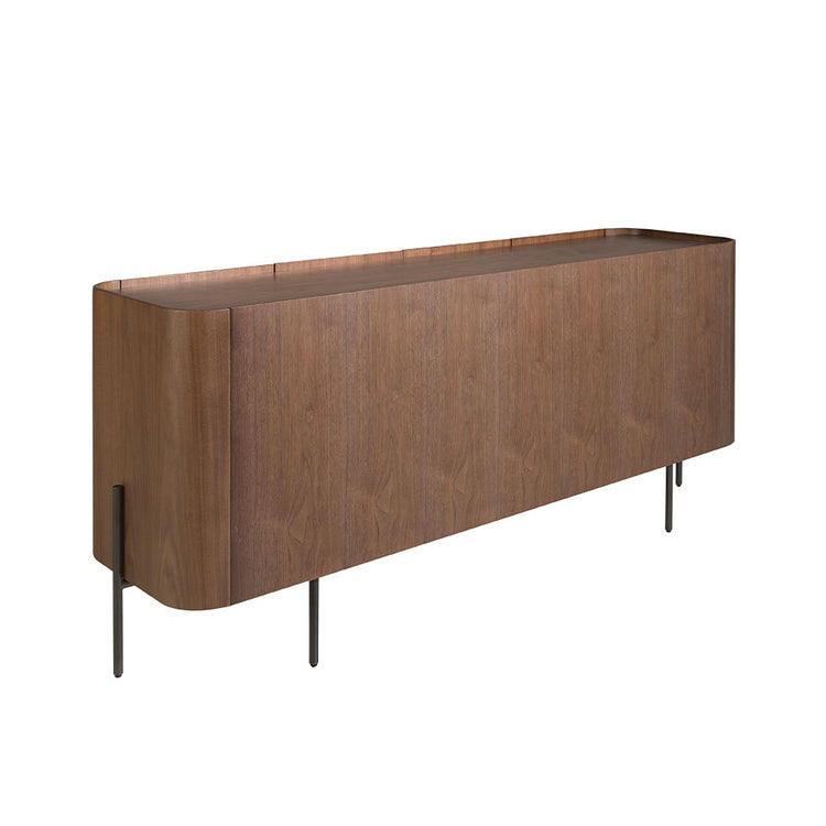 Sideboard walnut and matt steel-Angel Cerdá