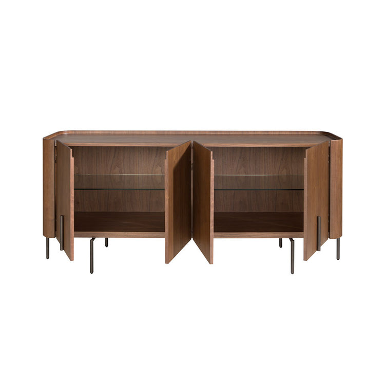 Sideboard walnut and matt steel-Angel Cerdá