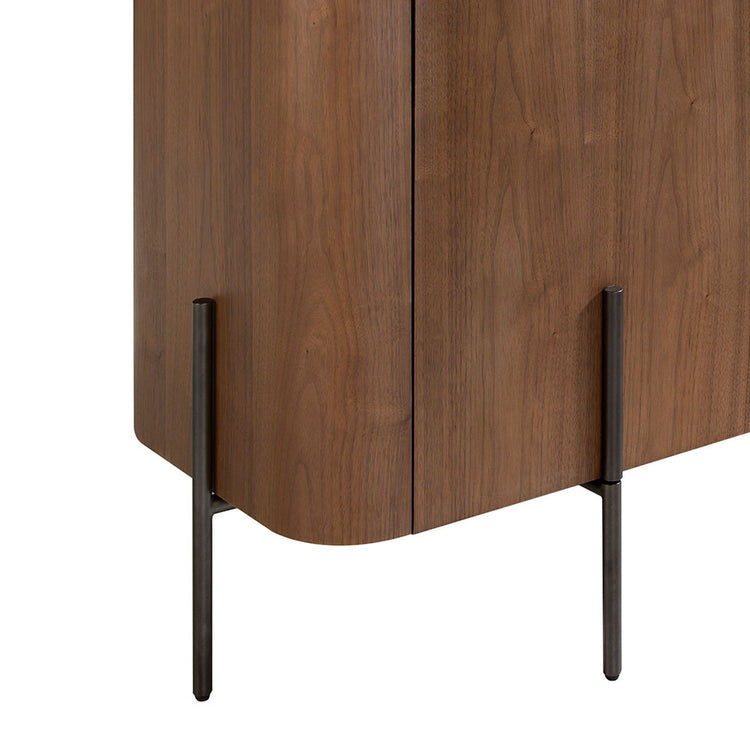 Sideboard walnut and matt steel-Angel Cerdá