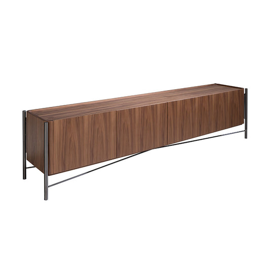 TV stand walnut and darkened steel-Angel Cerdá