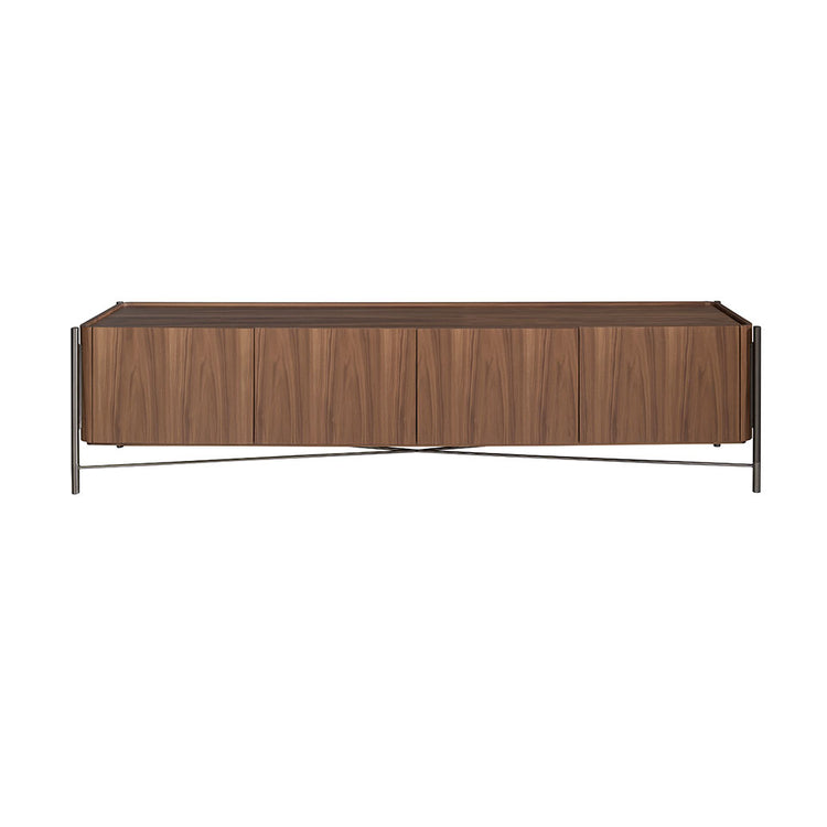 TV stand walnut and darkened steel-Angel Cerdá