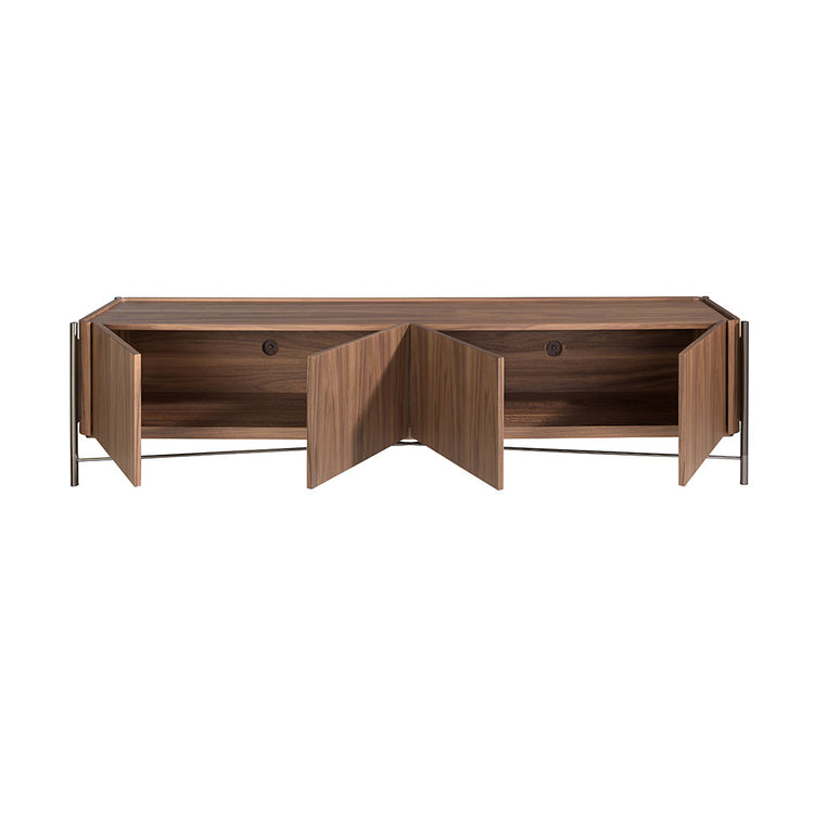 TV stand walnut and darkened steel-Angel Cerdá