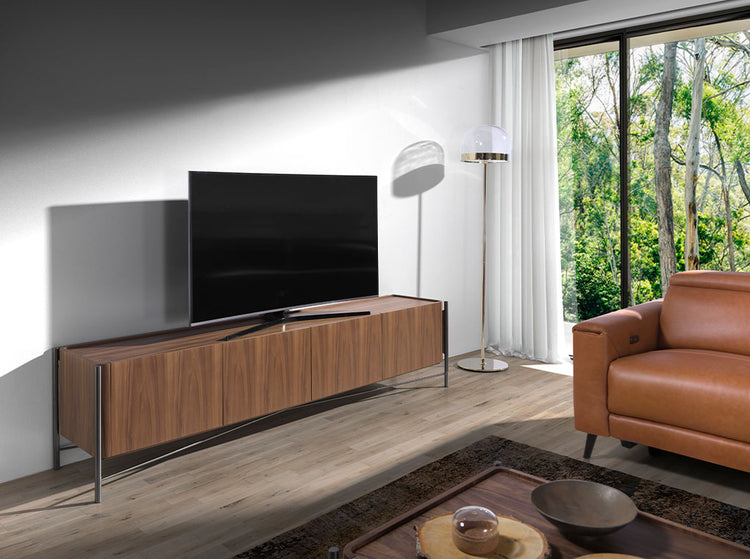 TV stand walnut and darkened steel-Angel Cerdá