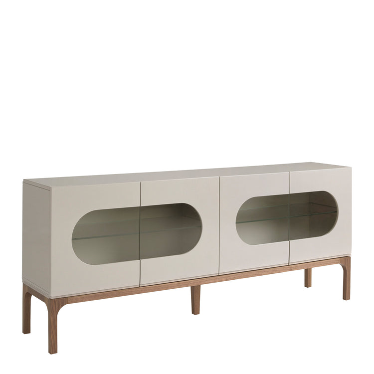 Gray and walnut wood sideboard with interior lighting - Angel Cerdá