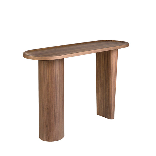 Oval walnut console table - Angel Cerdá