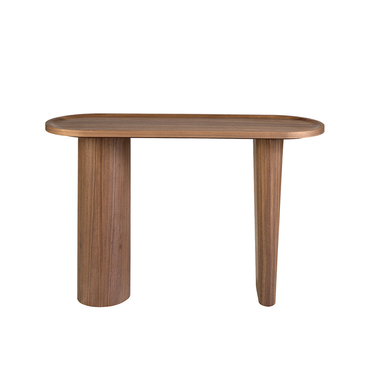 Oval walnut console table - Angel Cerdá