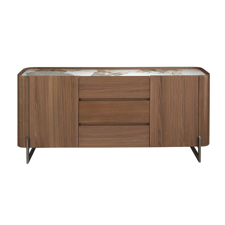 Sideboard walnut and dark metallic steel - Angel Cerdá