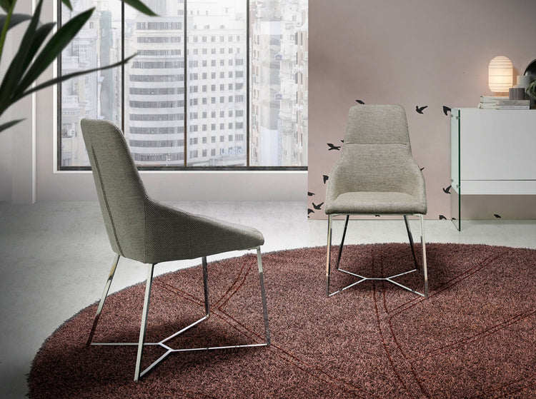 Swivel chair with stainless steel legs and seat - Angel Cerdá S.L