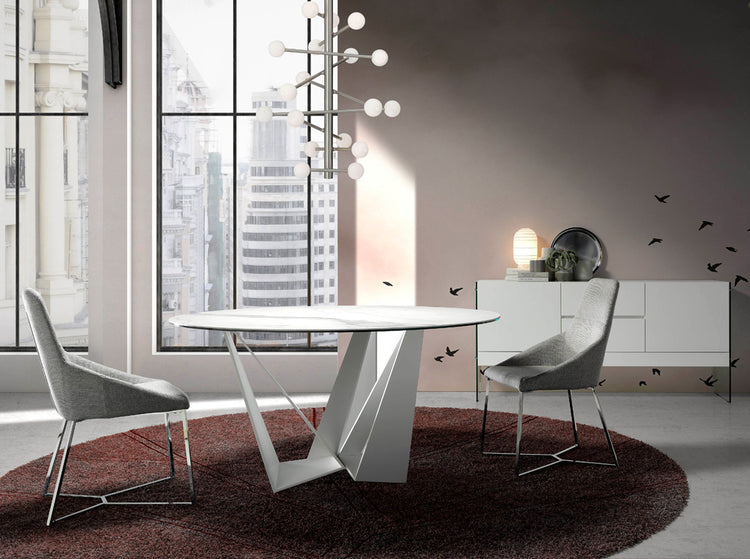 Swivel chair with stainless steel legs and seat - Angel Cerdá S.L