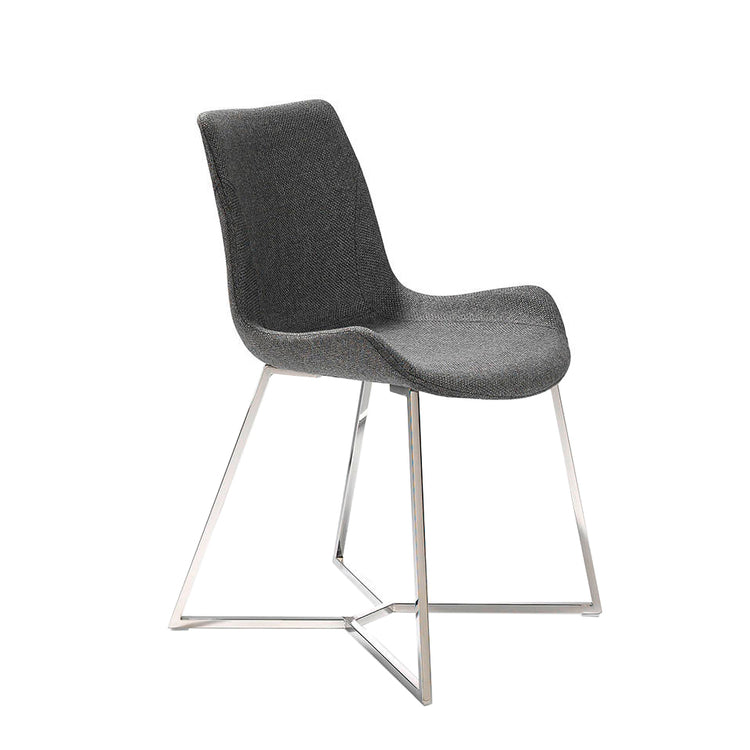 Chair with stainless steel legs and seat upholstered - Angel Cerdá S.L