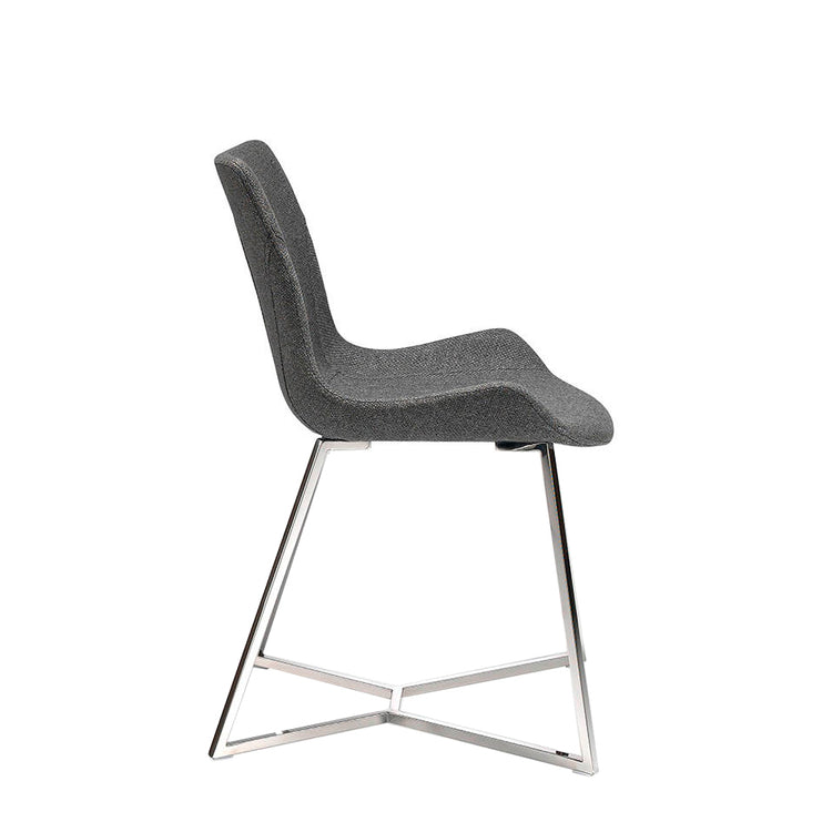 Chair with stainless steel legs and seat upholstered - Angel Cerdá S.L