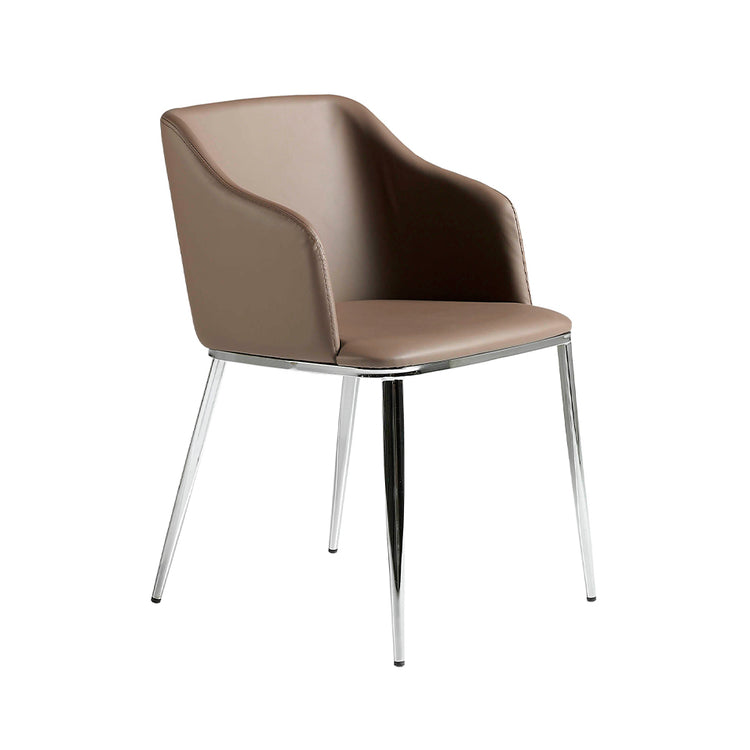 Upholstered chair with chrome steel structure - Angel Cerdá S.L