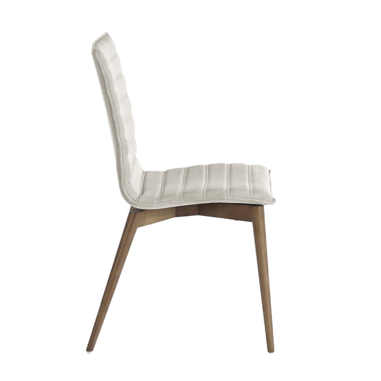 Upholstered chair with leg in walnut color - Angel Cerdá S.L