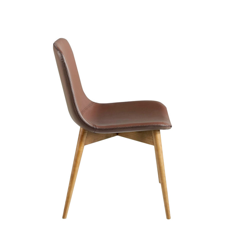 Dining room chair with legs in Walnut color - Angel Cerdá S.L