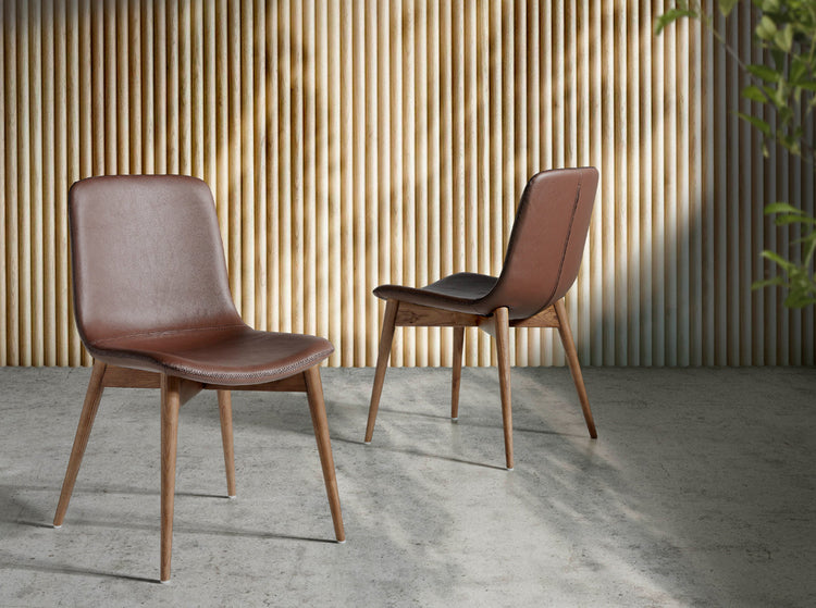 Dining room chair with legs in Walnut color - Angel Cerdá S.L