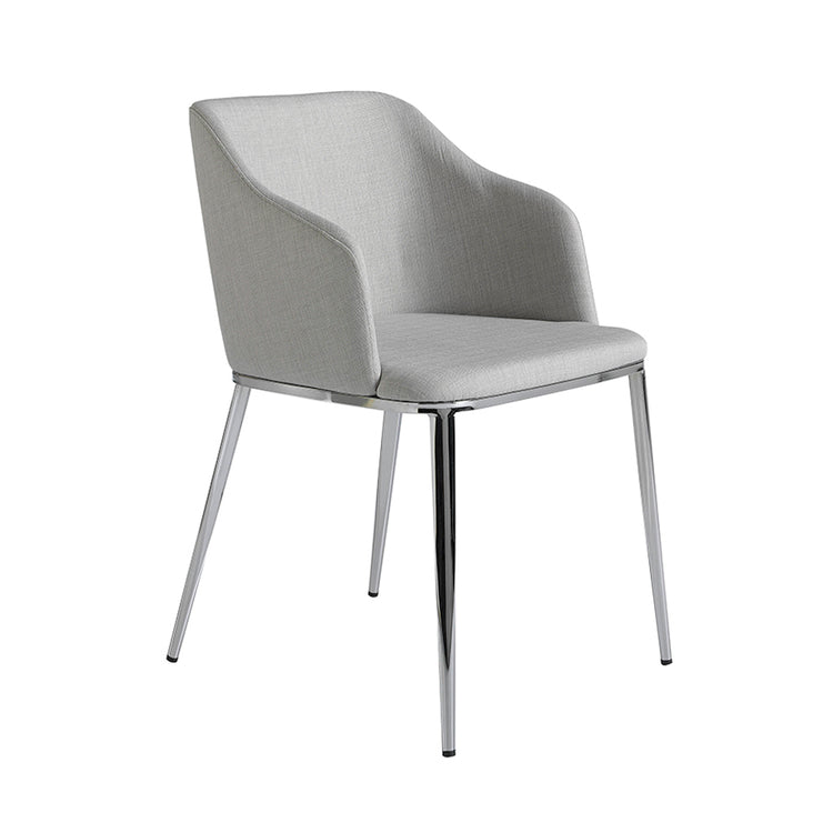 Upholstered chair with chrome steel structure - Angel Cerdá S.L