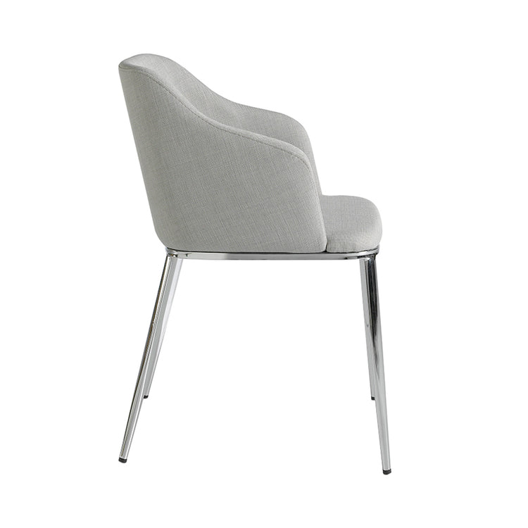 Upholstered chair with chrome steel structure - Angel Cerdá S.L