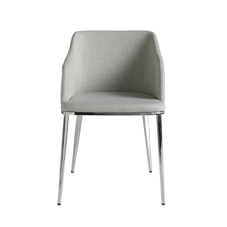 Upholstered chair with chrome steel structure - Angel Cerdá S.L