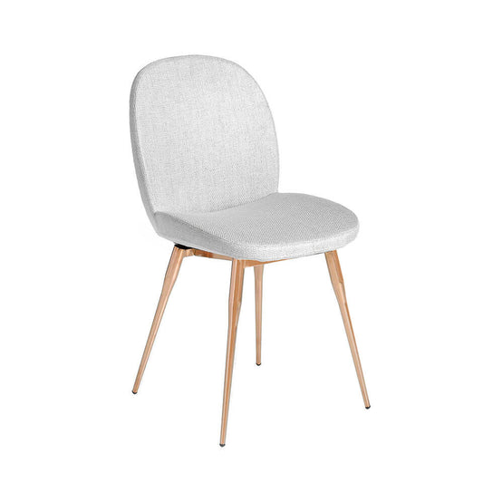 Chair upholstered in fabric and stainless steel legs - Angel Cerdá S.L