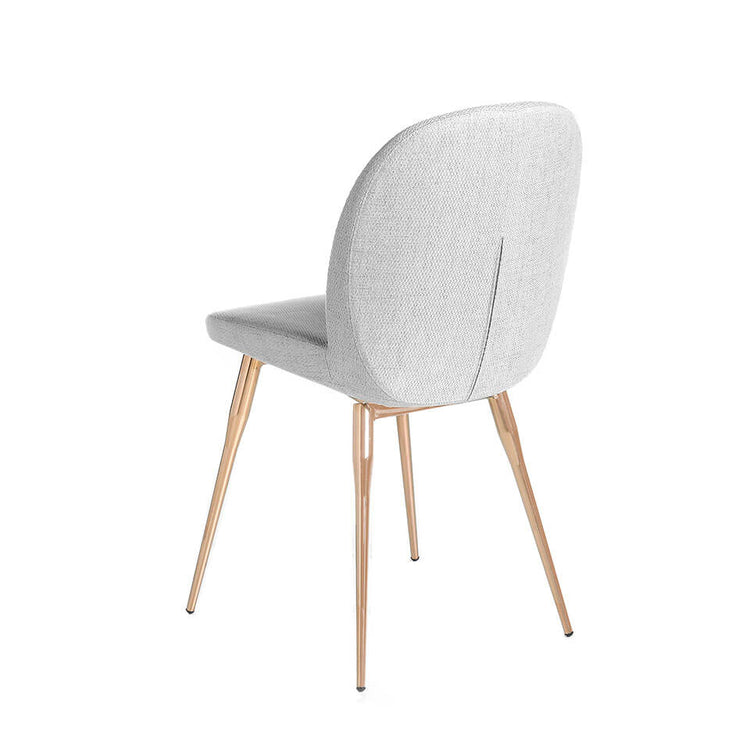 Chair upholstered in fabric and stainless steel legs - Angel Cerdá S.L