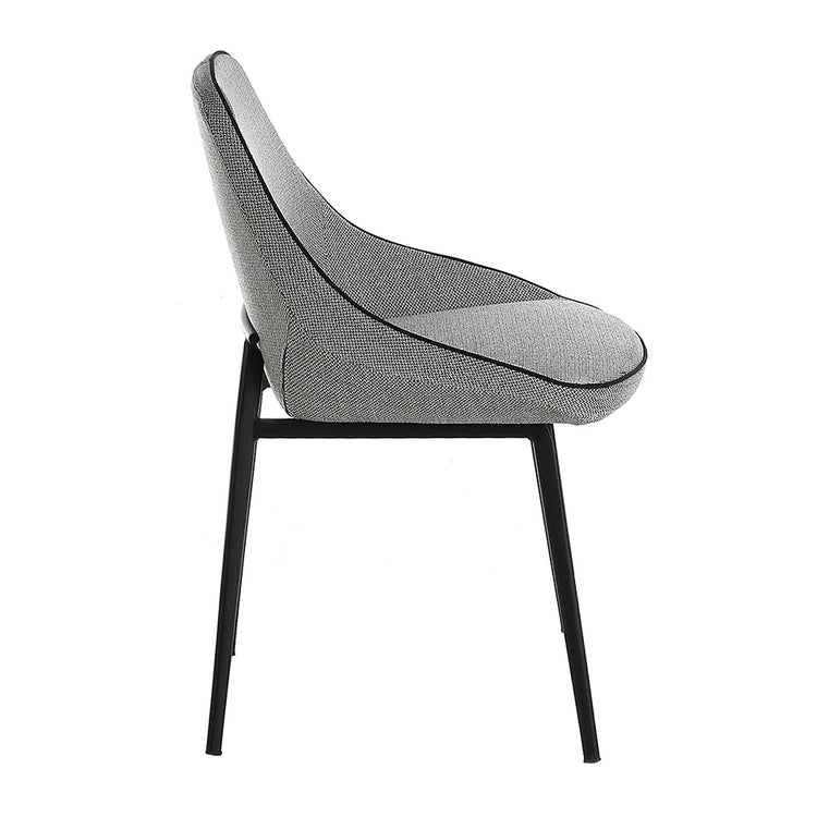 Chair upholstered in fabric with black steel structure - Angel Cerda S.L.