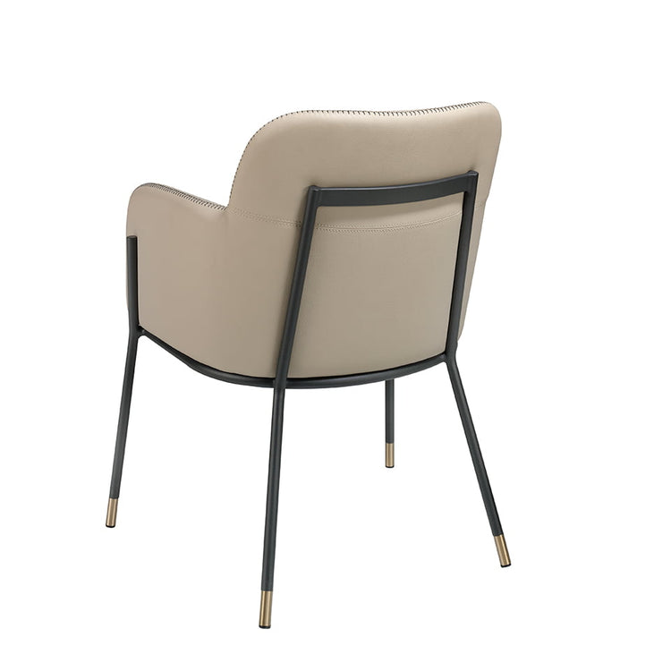 Beige eco-leather dining chair - Angel Cerda S.L