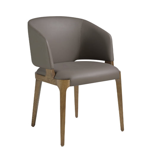 Chair upholstered in eco-leather and structure in solid ash.