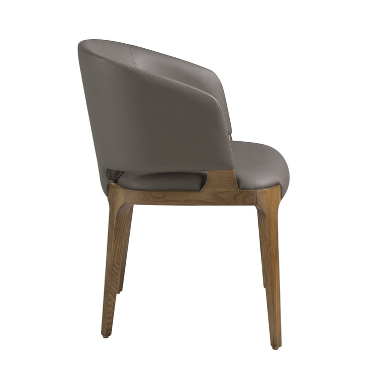 Chair upholstered in eco-leather and structure in solid ash.