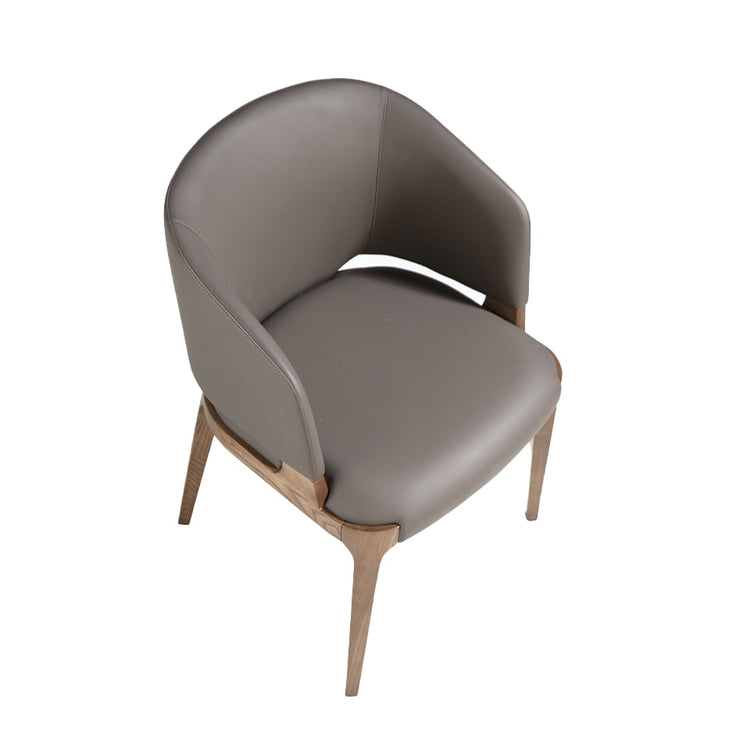 Chair upholstered in eco-leather and structure in solid ash.