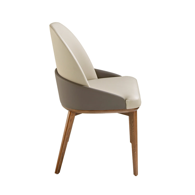 Upholstered leatherette dining chair-Angel Cerdá