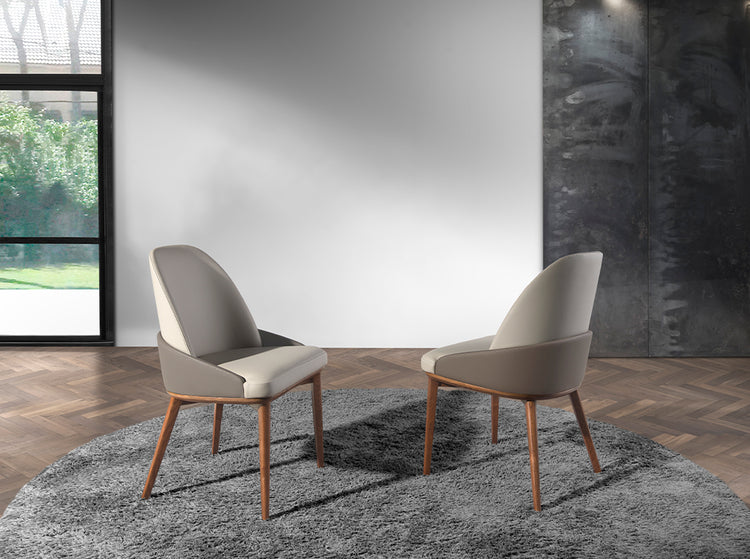 Upholstered leatherette dining chair-Angel Cerdá