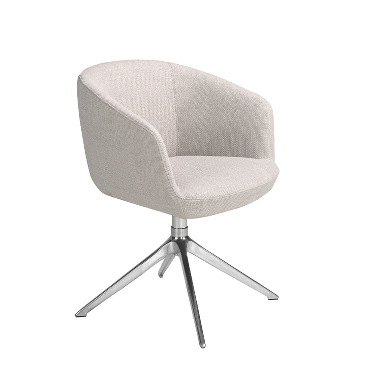 Light grey fabric swivel chair - Angel Cerdá